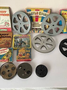 Lot 12 Vtg/antique Reels & Film 16mm 1-8mm